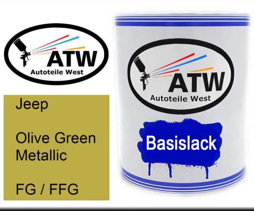 Jeep, Olive Green Metallic, FG / FFG: 1L Lackdose, von ATW Autoteile West.